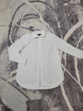 Banana Republic White Women's Button-Up Dress Shirt Size M
